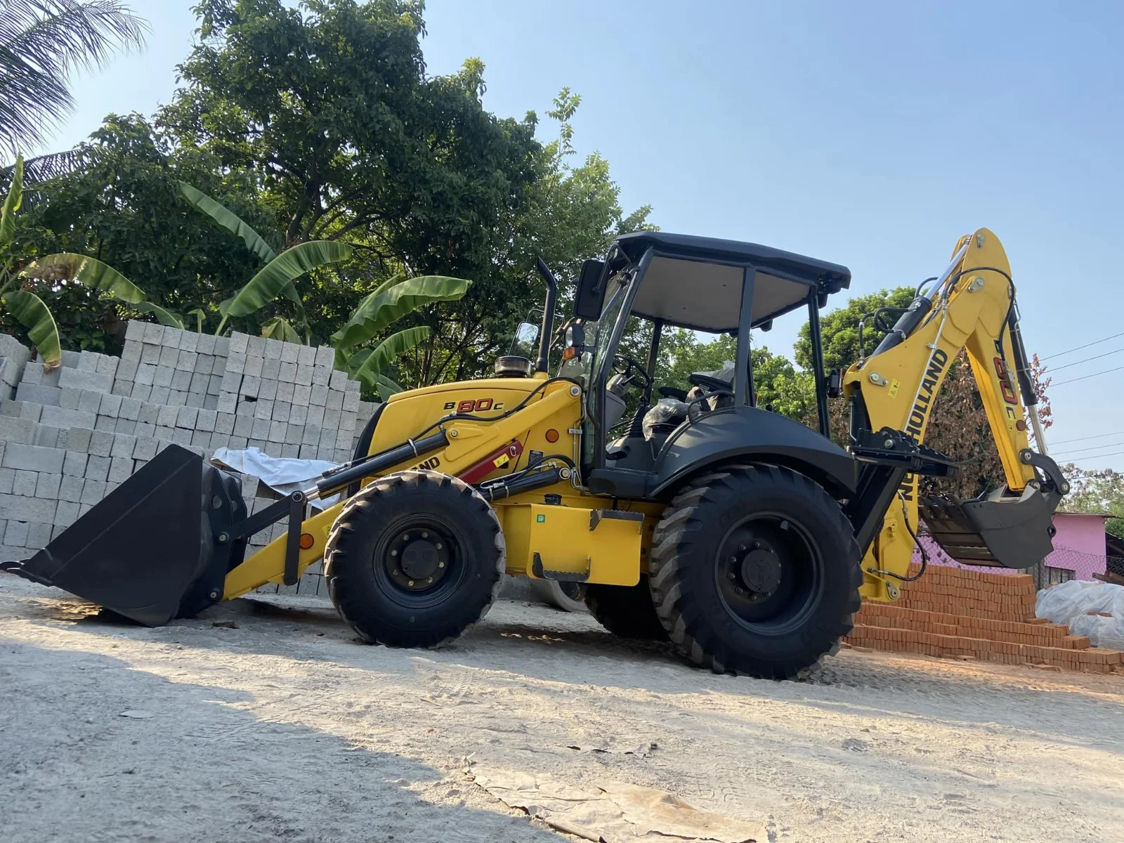 Excavadora en obra
